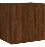 VidaXL Tv-wandmeubel 40,5x30x40 cm bewerkt hout bruineikenkleurig