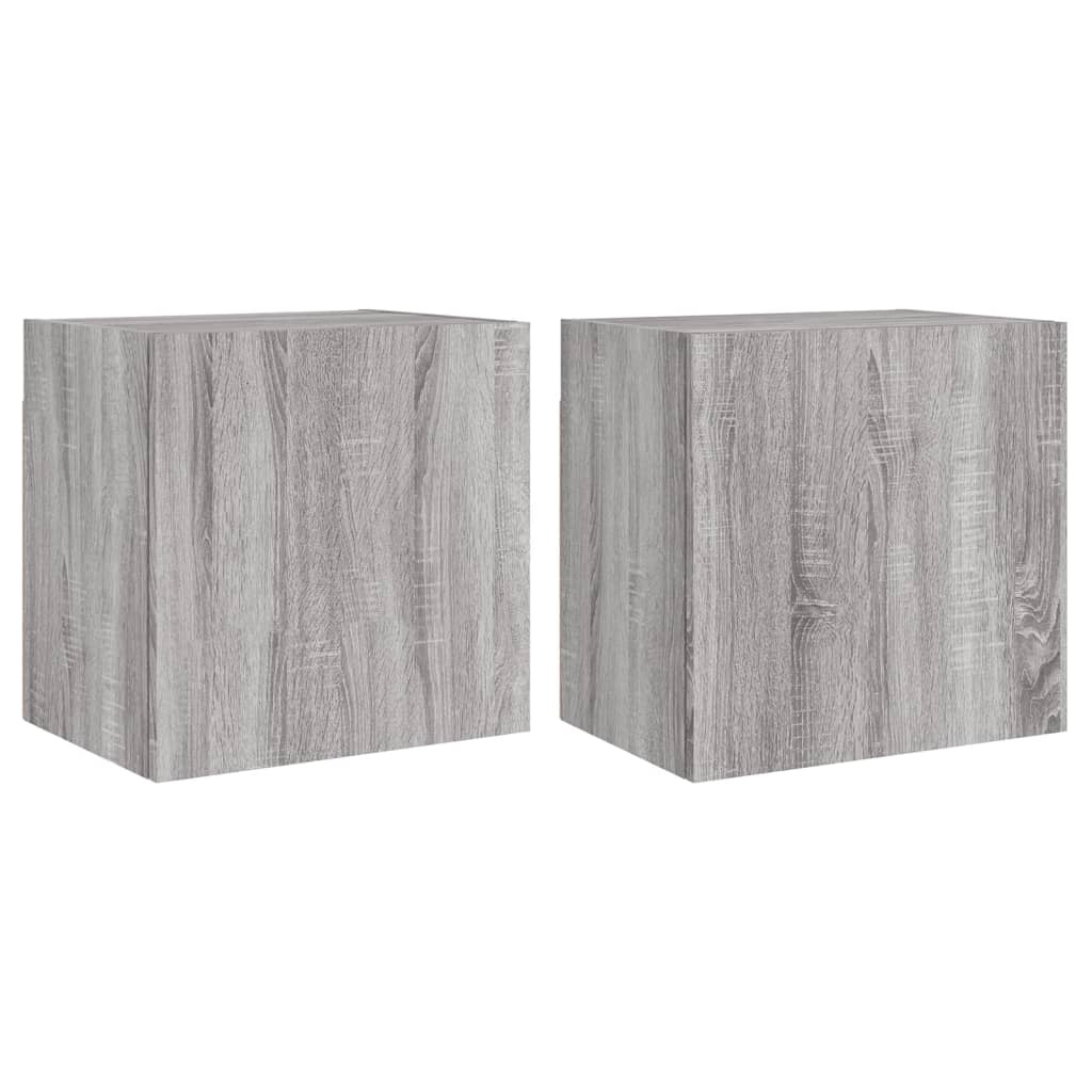 VidaXL Tv-wandmeubels 2 st 40,5x30x40 cm hout grijs sonoma