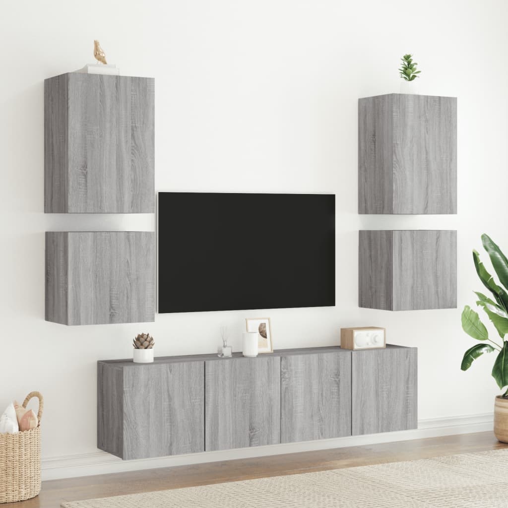 VidaXL Tv-wandmeubel 40,5x30x40 cm bewerkt hout grijs sonoma