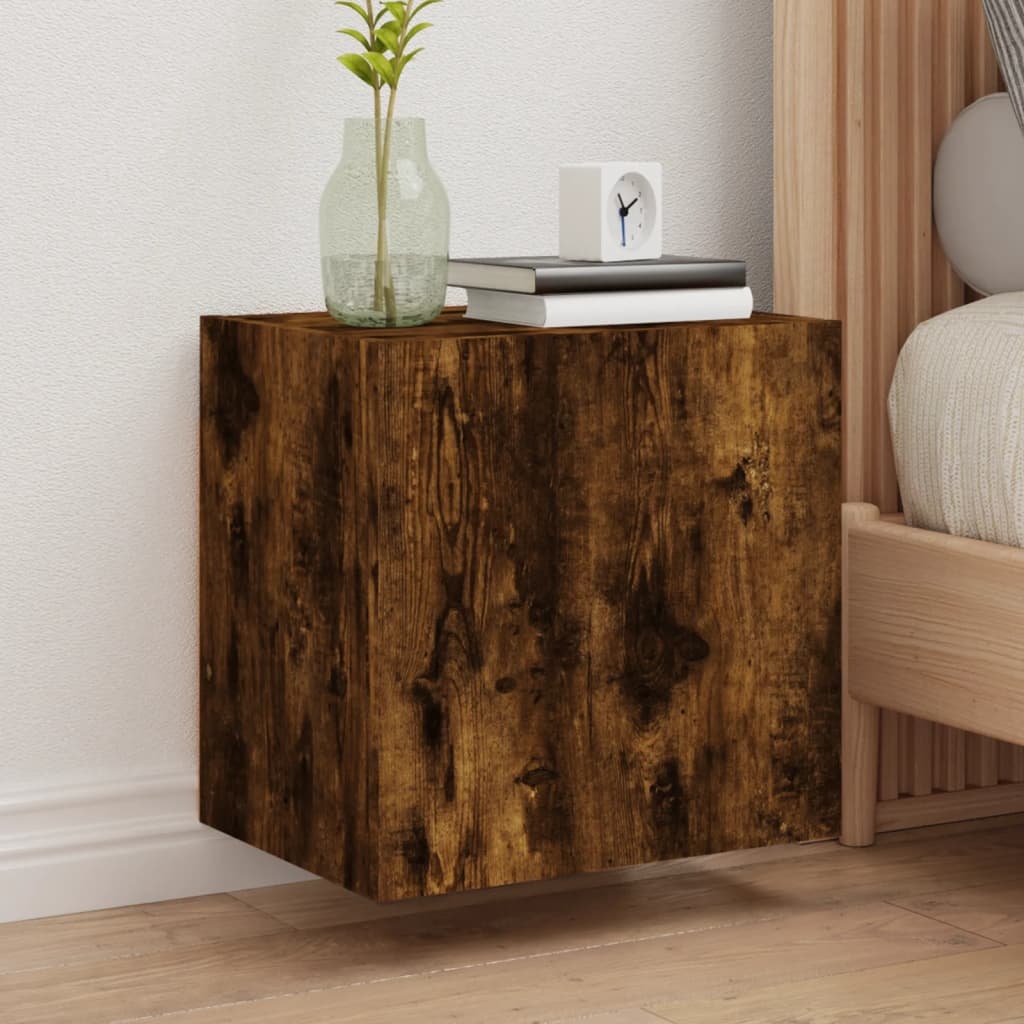 VidaXL Tv-wandmeubels 2 st 40,5x30x40 cm bewerkt hout gerookt eiken