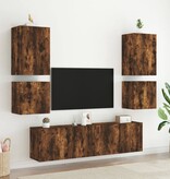 VidaXL Tv-wandmeubels 2 st 40,5x30x40 cm bewerkt hout gerookt eiken