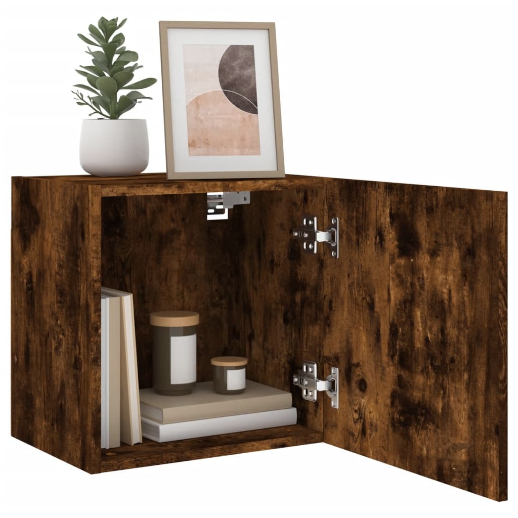 VidaXL Tv-wandmeubel 40,5x30x40 cm bewerkt hout gerookt eikenkleurig