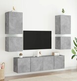 VidaXL Tv-wandmeubels 2 st 40,5x30x40 cm bewerkt hout betongrijs