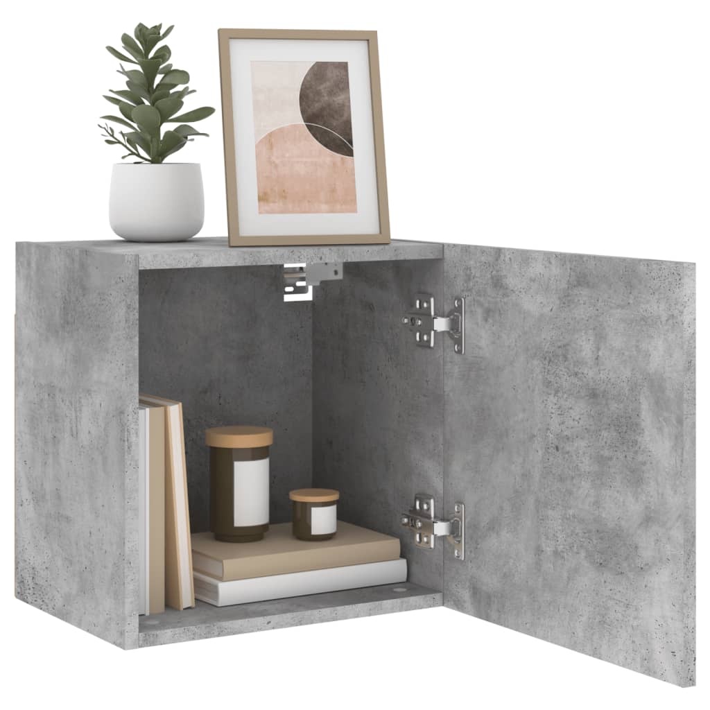 VidaXL Tv-wandmeubels 2 st 40,5x30x40 cm bewerkt hout betongrijs