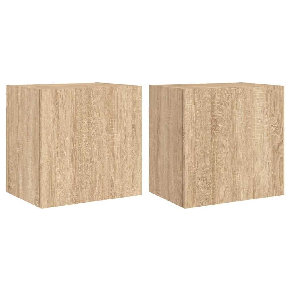 VidaXL Tv-wandmeubels 2 st 40,5x30x40 cm hout sonoma eikenkleurig