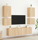 VidaXL Tv-wandmeubels 2 st 40,5x30x40 cm hout sonoma eikenkleurig