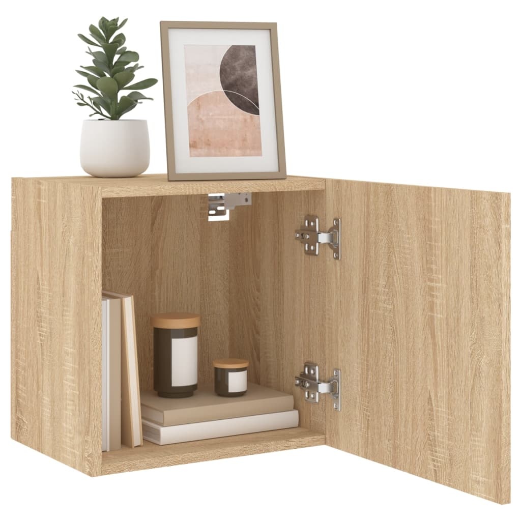 VidaXL Tv-wandmeubels 2 st 40,5x30x40 cm hout sonoma eikenkleurig