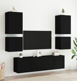 VidaXL Tv-wandmeubels 2 st 40,5x30x40 cm bewerkt hout zwart