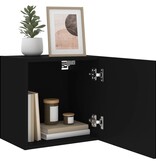 VidaXL Tv-wandmeubels 2 st 40,5x30x40 cm bewerkt hout zwart