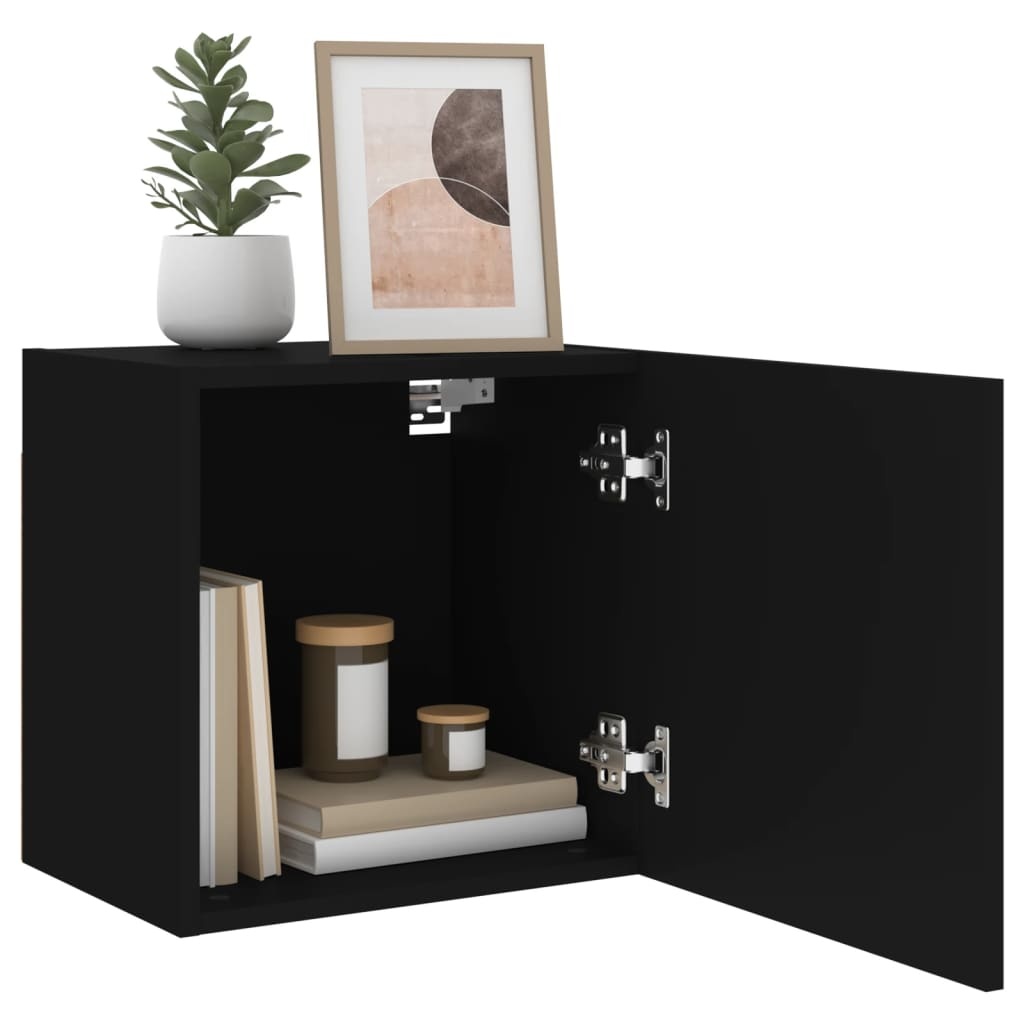 VidaXL Tv-wandmeubels 2 st 40,5x30x40 cm bewerkt hout zwart
