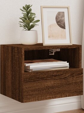 VidaXL Tv-wandmeubel 40x30x30 cm bewerkt hout bruineikenkleurig