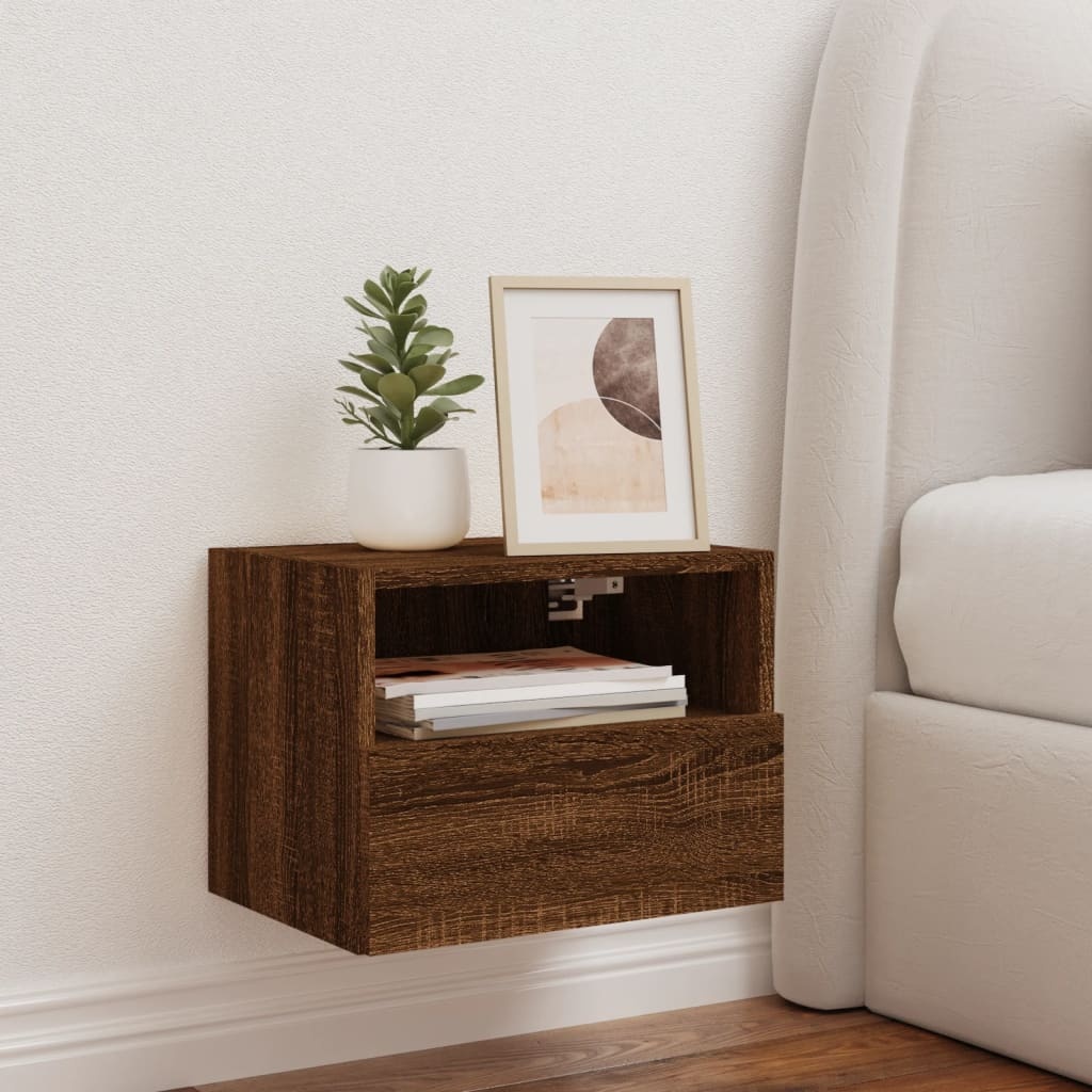 VidaXL Tv-wandmeubel 40x30x30 cm bewerkt hout bruineikenkleurig