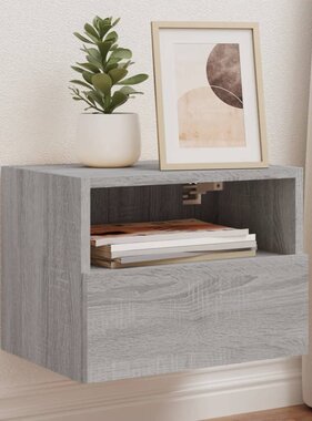 VidaXL Tv-wandmeubels 2 st 40x30x30 cm bewerkt hout grijs sonoma