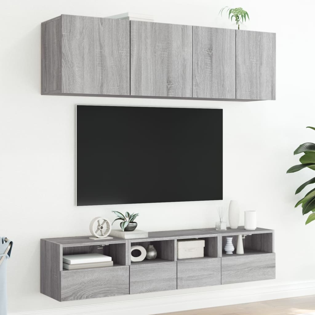 VidaXL Tv-wandmeubel 40x30x30 cm bewerkt hout grijs sonoma