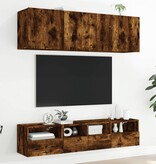 VidaXL Tv-wandmeubels 2 st 40x30x30 cm bewerkt hout gerookt eikenkleur