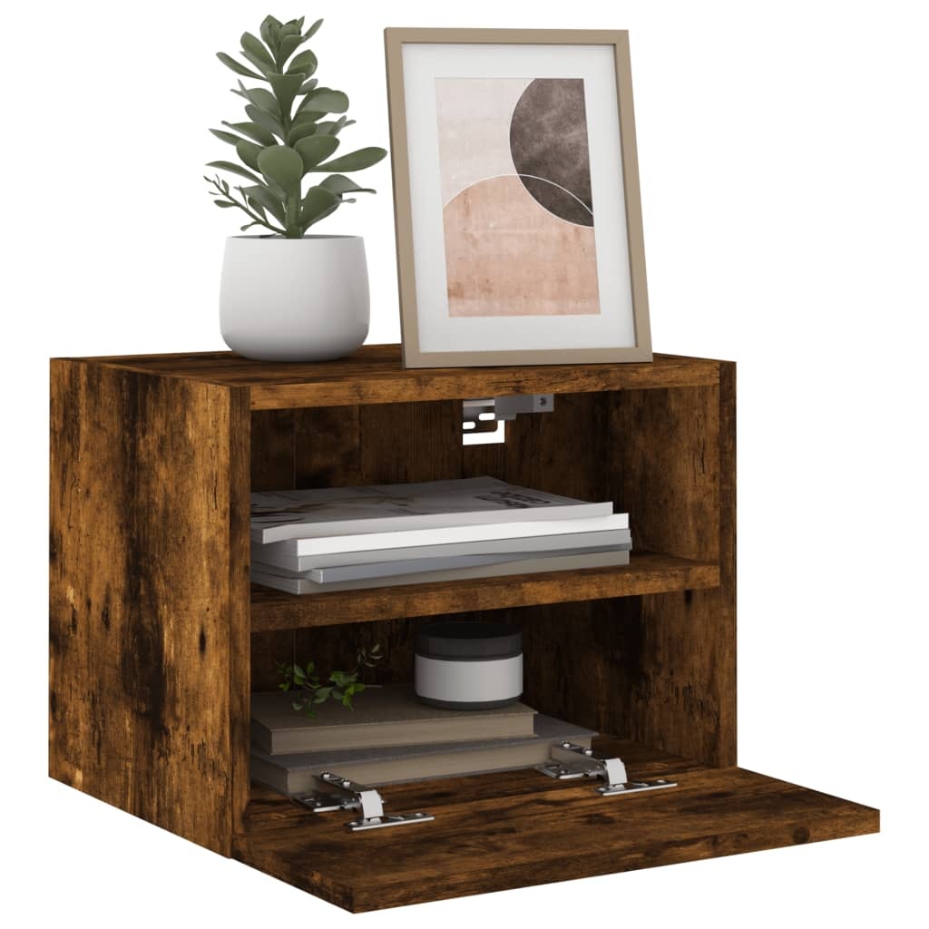 VidaXL Tv-wandmeubels 2 st 40x30x30 cm bewerkt hout gerookt eikenkleur