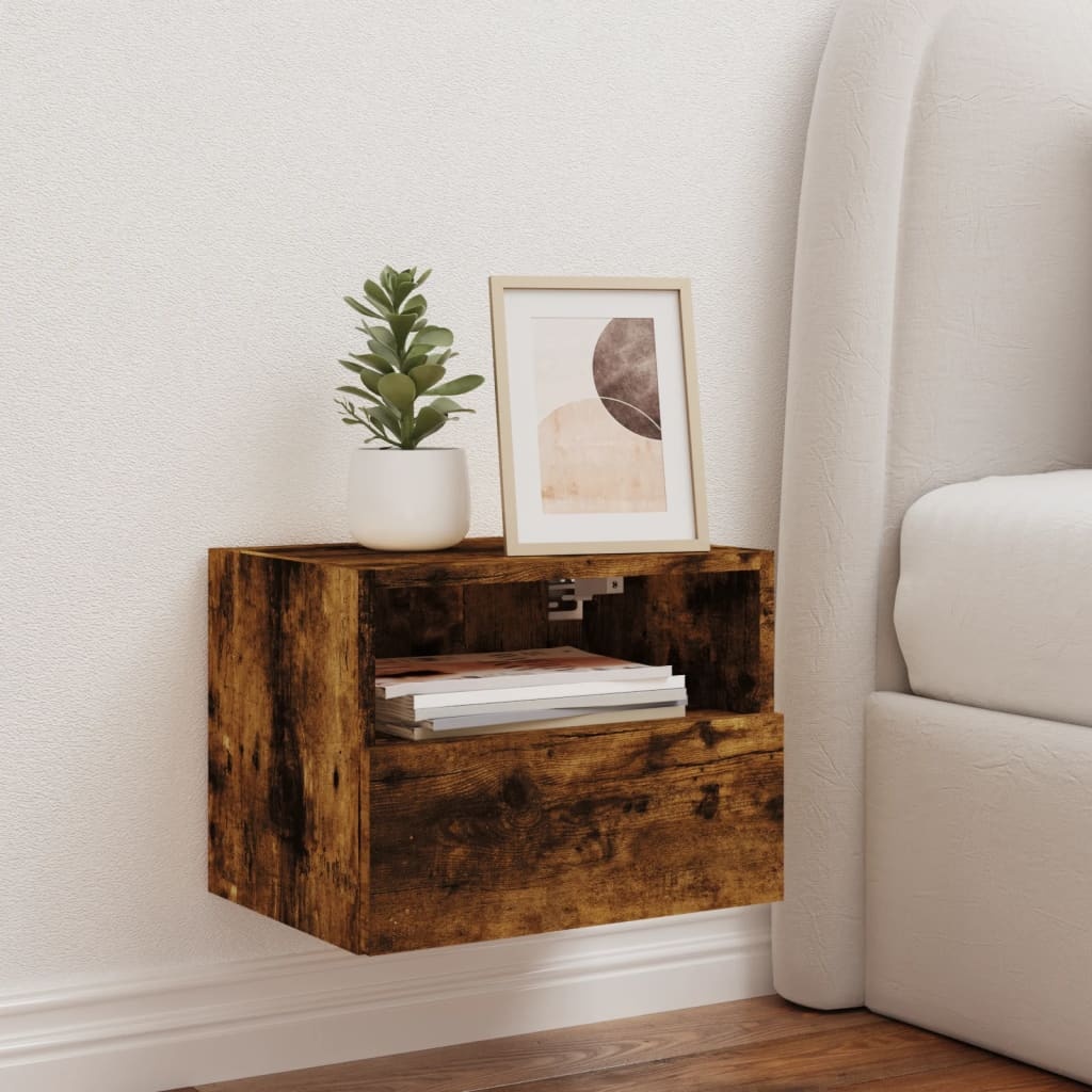 VidaXL Tv-wandmeubel 40x30x30 cm bewerkt hout gerookt eikenkleurig