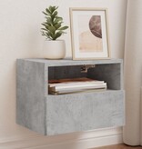VidaXL Tv-wandmeubels 2 st 40x30x30 cm bewerkt hout betongrijs