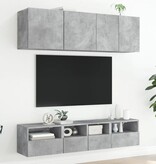 VidaXL Tv-wandmeubels 2 st 40x30x30 cm bewerkt hout betongrijs