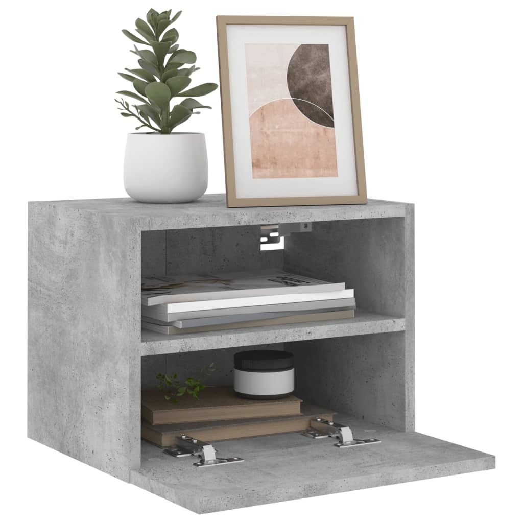 VidaXL Tv-wandmeubels 2 st 40x30x30 cm bewerkt hout betongrijs
