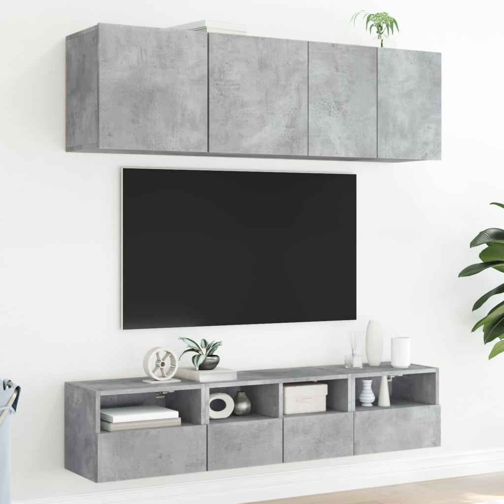 VidaXL Tv-wandmeubel 40x30x30 cm bewerkt hout betongrijs