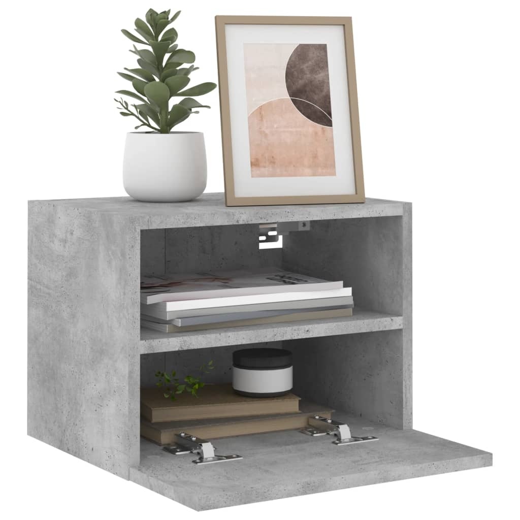 VidaXL Tv-wandmeubel 40x30x30 cm bewerkt hout betongrijs