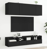 VidaXL Tv-wandmeubel 40x30x30 cm bewerkt hout zwart