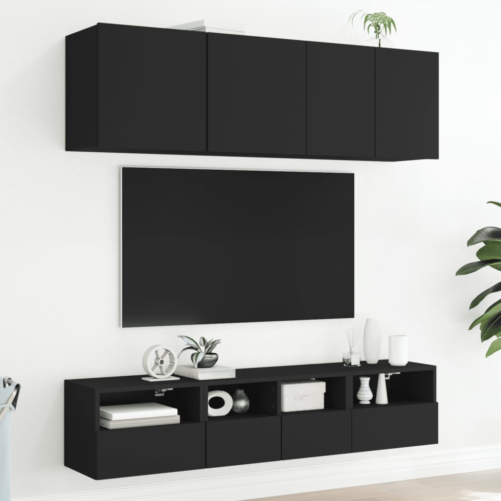 VidaXL Tv-wandmeubel 40x30x30 cm bewerkt hout zwart