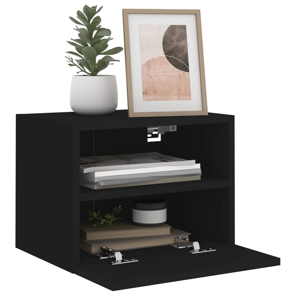 VidaXL Tv-wandmeubel 40x30x30 cm bewerkt hout zwart