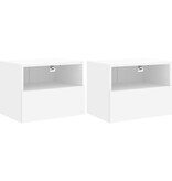VidaXL Tv-wandmeubels 2 st 40x30x30 cm bewerkt hout wit