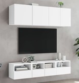 VidaXL Tv-wandmeubels 2 st 40x30x30 cm bewerkt hout wit
