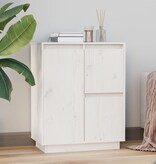 VidaXL Dressoir 60x34x75 cm massief grenenhout wit