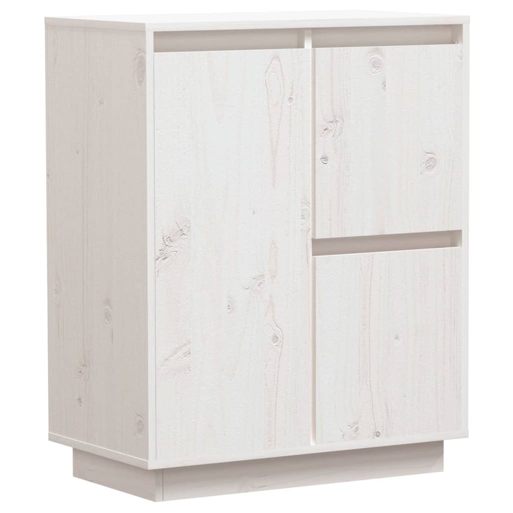 VidaXL Dressoir 60x34x75 cm massief grenenhout wit
