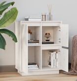 VidaXL Dressoir 60x34x75 cm massief grenenhout wit