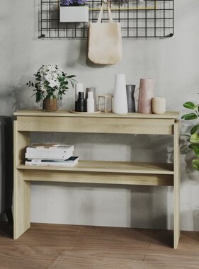 VidaXL Wandtafel 102x30x80 cm spaanplaat sonoma eikenkleurig