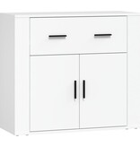 VidaXL Dressoir 80x33x70 cm bewerkt hout wit