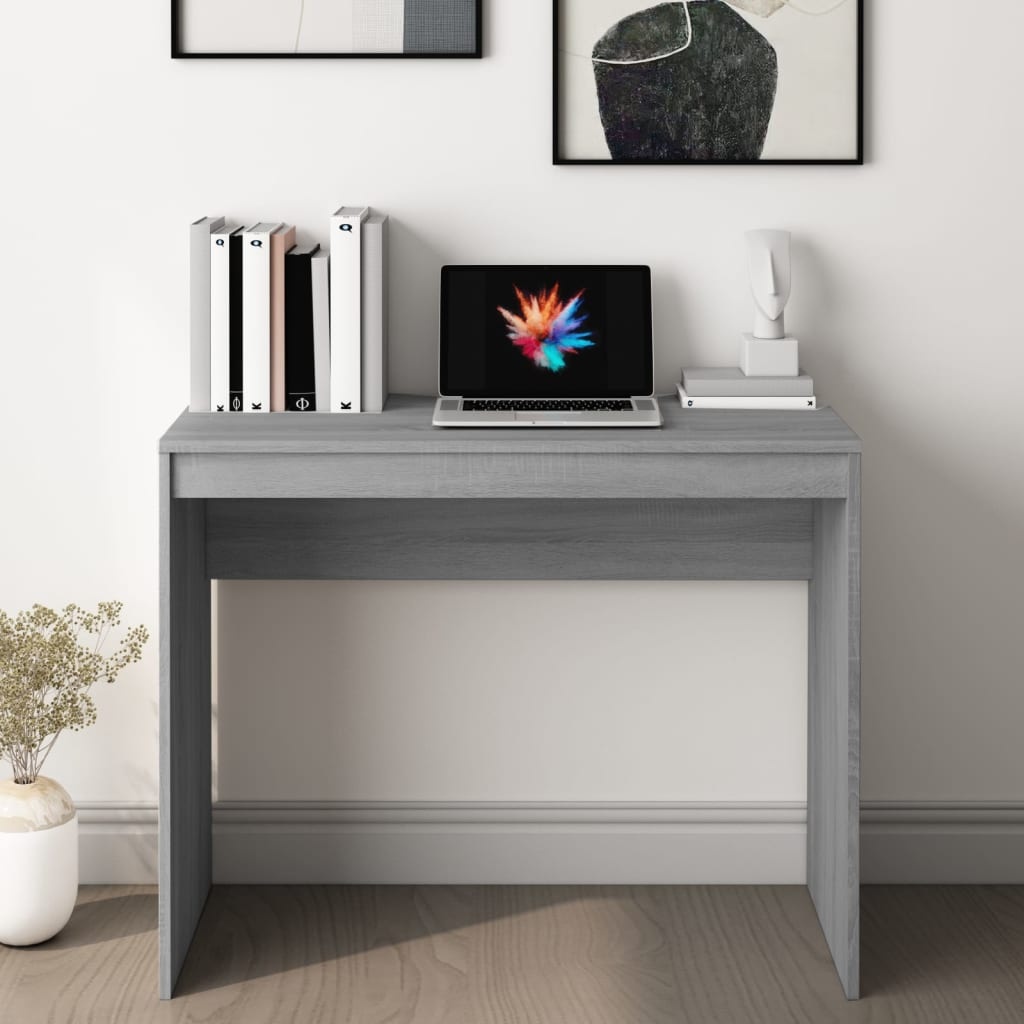 VidaXL Bureau 90x40x72 cm bewerkt hout grijs sonoma eikenkleurig