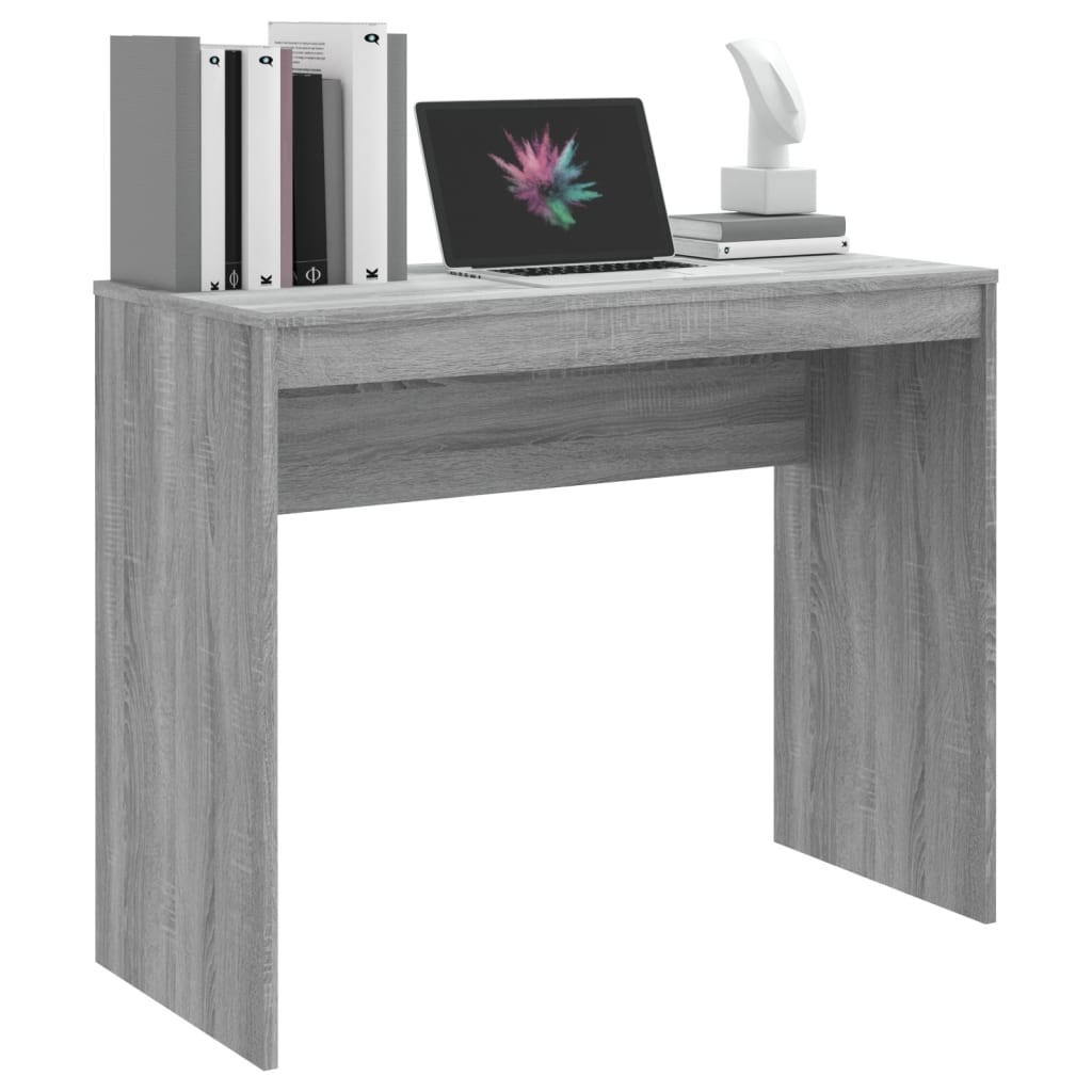 VidaXL Bureau 90x40x72 cm bewerkt hout grijs sonoma eikenkleurig