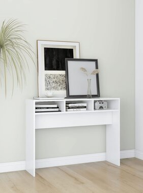 VidaXL Wandtafel 105x30x80 cm spaanplaat wit