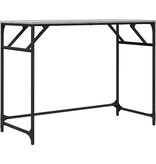 VidaXL Bureau 100x45x76 cm hout en gepoedercoat staal grijs sonoma