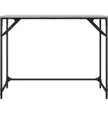VidaXL Bureau 100x45x76 cm hout en gepoedercoat staal grijs sonoma