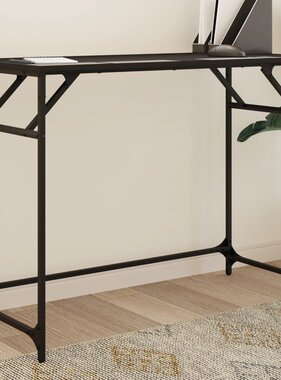 VidaXL Bureau 100x45x76 cm bewerkt hout en gepoedercoat staal