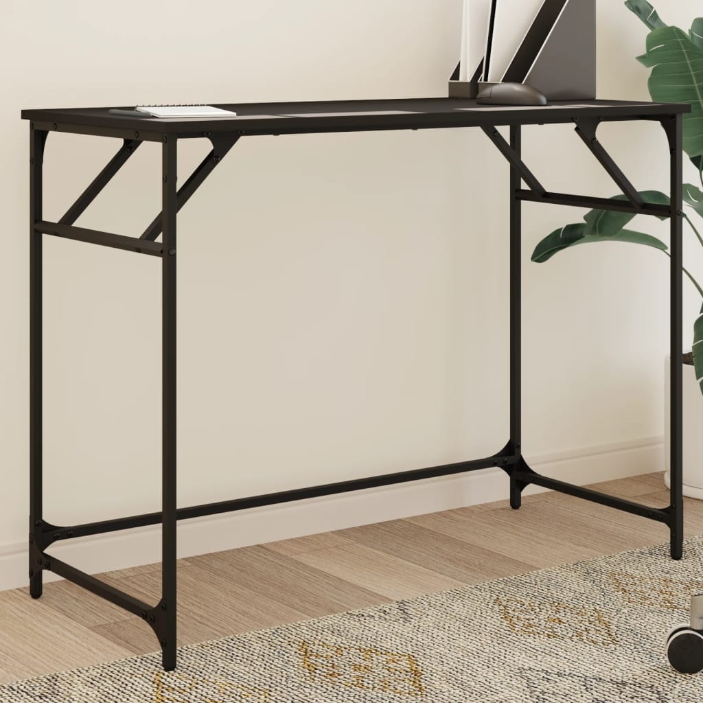 VidaXL Bureau 100x45x76 cm bewerkt hout en gepoedercoat staal
