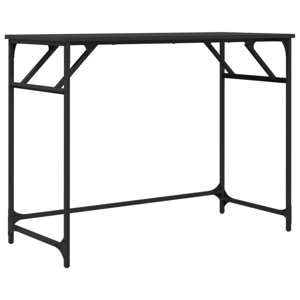 VidaXL Bureau 100x45x76 cm bewerkt hout en gepoedercoat staal