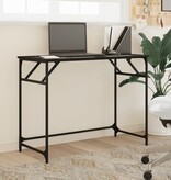 VidaXL Bureau 100x45x76 cm bewerkt hout en gepoedercoat staal