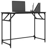 VidaXL Bureau 100x45x76 cm bewerkt hout en gepoedercoat staal