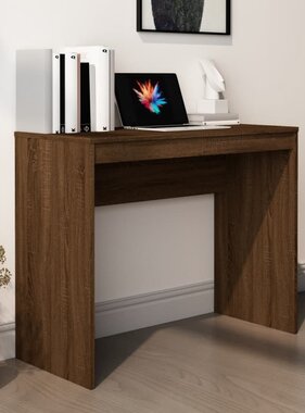 VidaXL Bureau 90x40x72 cm bewerkt hout bruineikenkleurig