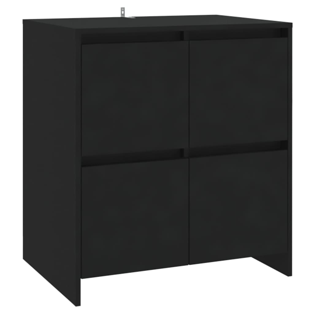 vidaXL Dressoir 70x41x75 cm spaanplaat zwart