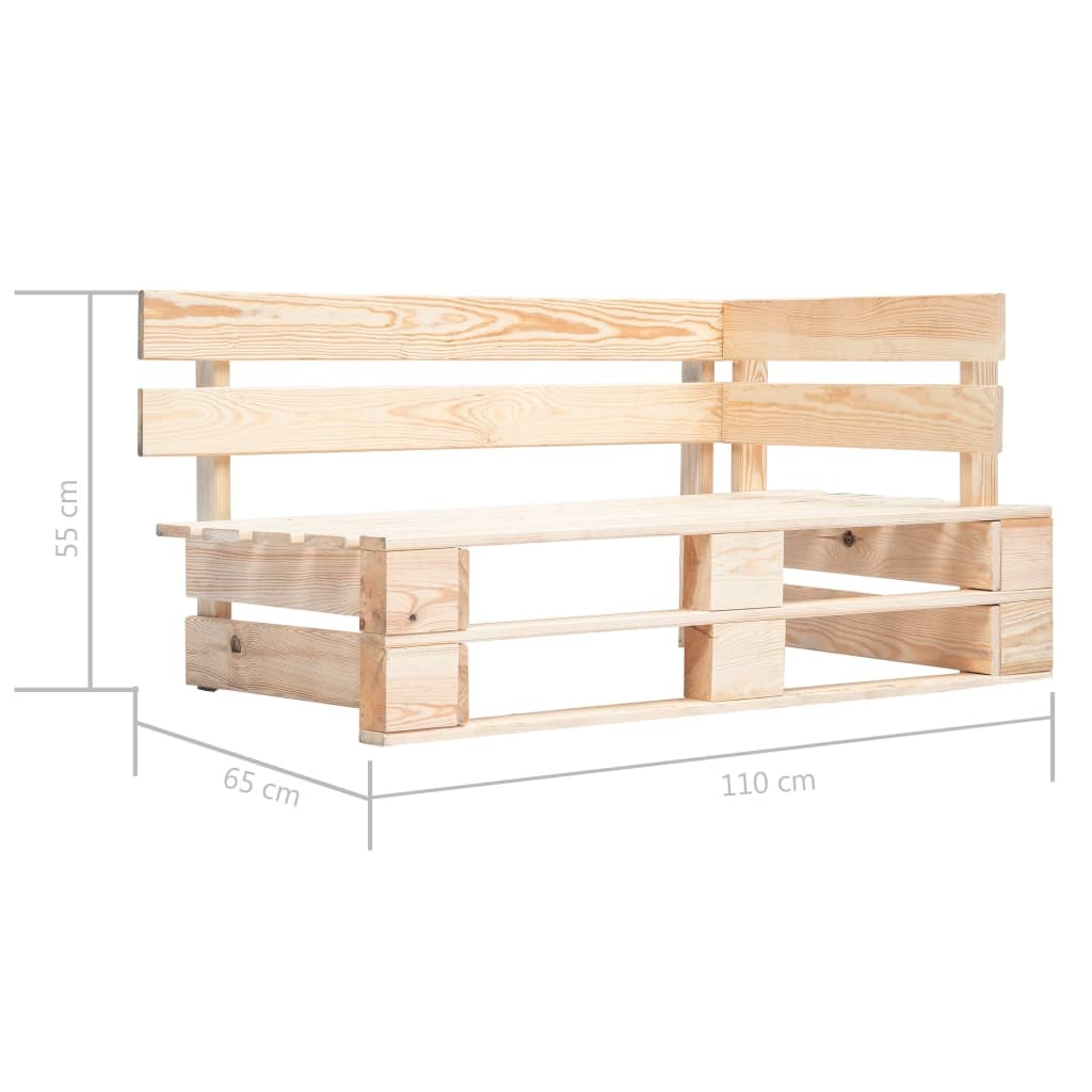 vidaXL Tuinhoekbank pallet hout