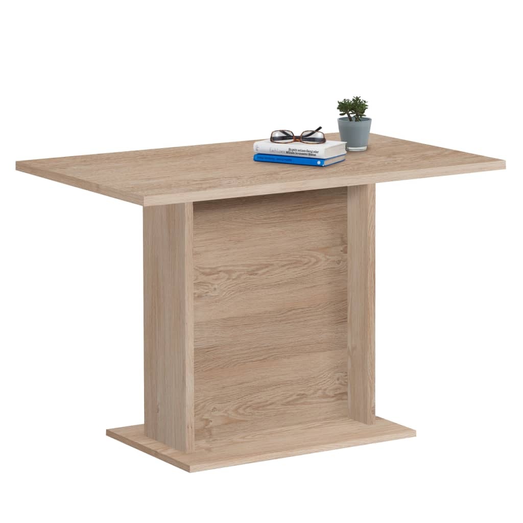 vidaXL Eettafel 110 cm eikenkleurig